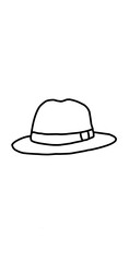 hat on a white background