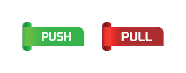 Pull and push vector sign	