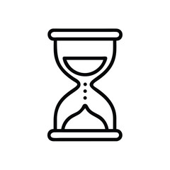 Hourglass sand timer countdown time clock sandglass watch deadline vector illustration design