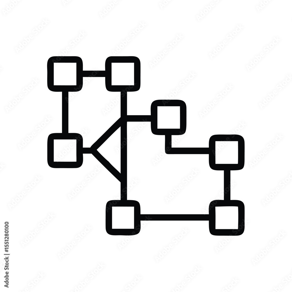 Poster abstract network diagram icon vector illustration for data connection and structure design element