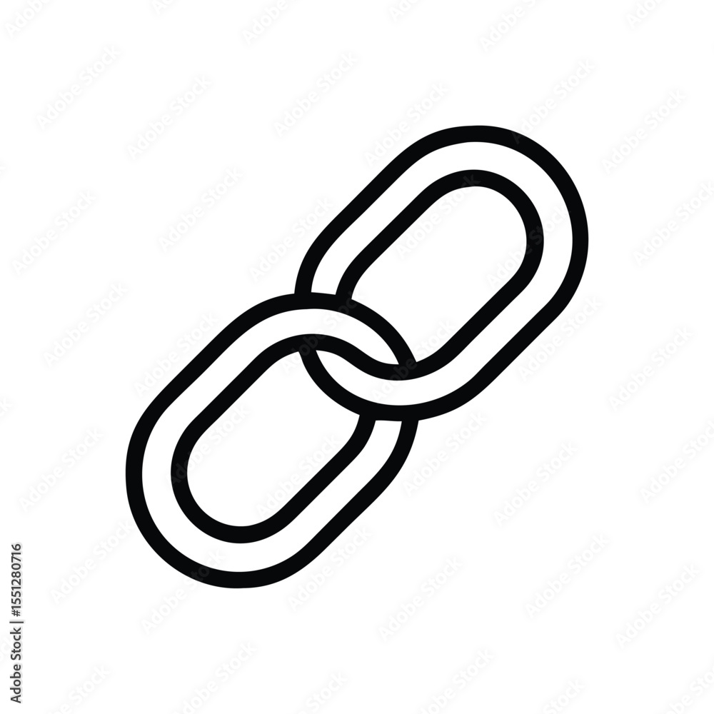 Poster link icon vector illustration of chain connection symbol for website and mobile design element