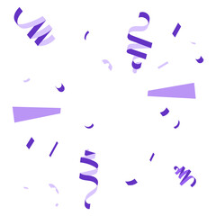 falling confetti background purple