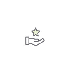 Hand Holding Star Icon  service marketing