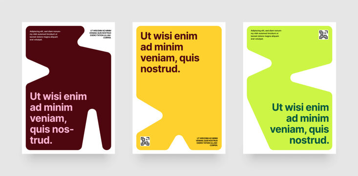 Simple template with abstract geometric shapes. Frame for your message or photo. Layout for flyer, poster or cover.