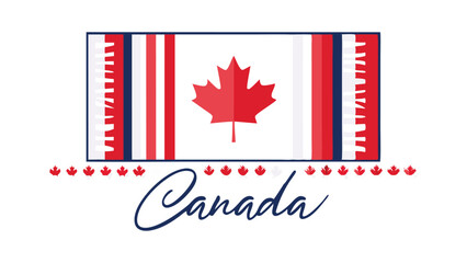 Celebrating Canada Maple Leaf National Pride Flag Graphic Design Patriotic Colors Canadian Identity