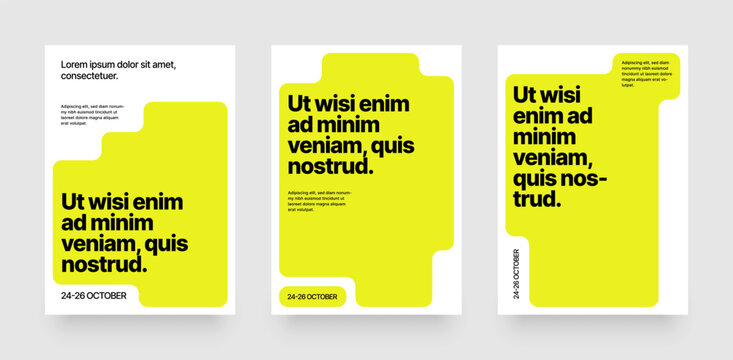 Simple template with abstract geometric shapes. Frame for your message or photo. Layout for flyer, poster or cover.