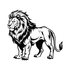 Bold Tribal Lion Head Logo Design – Fierce Black and White Vector Illustration | Majestic King of Jungle Tattoo Style Artwork for Branding, Shirts, Stickers