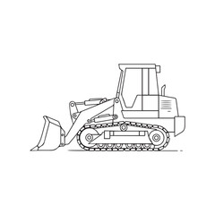 Naklejka premium Cute cartoon bulldozer illustration for construction and heavy machinery projects