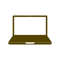 Laptop icon isolated on transparent background