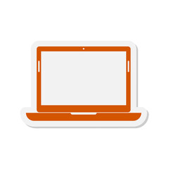 Laptop stickers icon isolated on transparent background