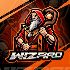 Wizard esport mascot logo design