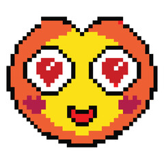 Pixel love eyes face