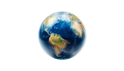 Revolving World Map Globe Isolated on Transparent Background – Educational and Geographic Concept