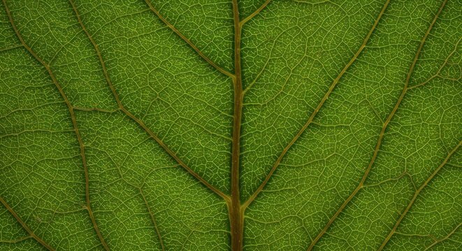 Intricate Leaf Veins A Close-Up Macro Photograph of Nature's Design