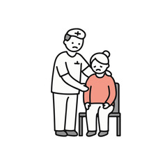 A caring doctor providing comfort to a patient in need.