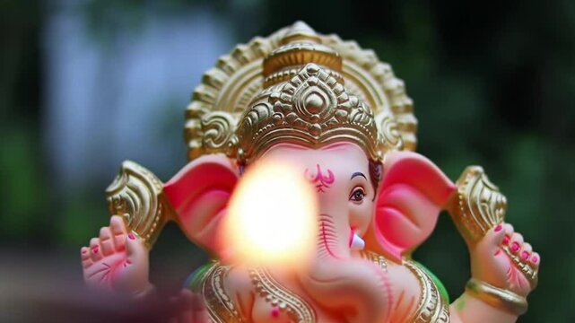 Indian wedding invitation with Ganesh themed Mehndi mudha design for celebration cards. Perfect for traditional Indian wedding event invitations.