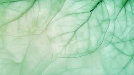 Delicate Green Leaf Veins Closeup