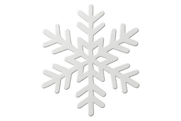 Beautiful white snowflake symbolizing winter holidays, gracefully resting on a transparent background, capturing the essence of the season