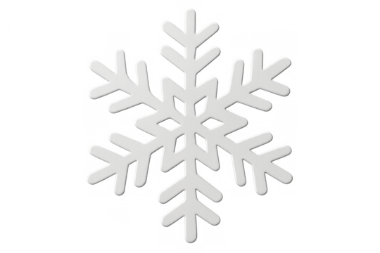 Beautiful white snowflake symbolizing winter holidays, gracefully resting on a transparent background, capturing the essence of the season