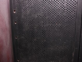Black Perforated Metal Panel Detail