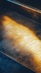 Golden Light on Dark Steps