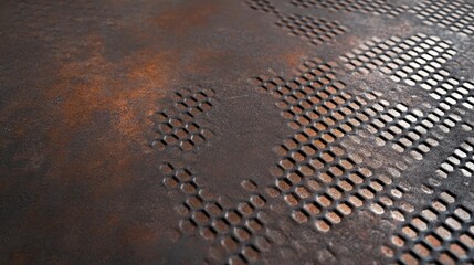Rusty Metal Honeycomb Texture
