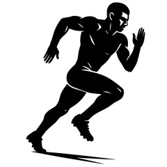 silhouette of a man running