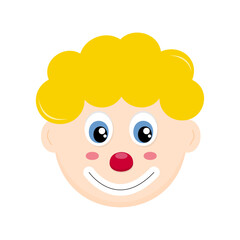 Carnival clown face illustration 