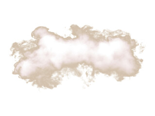Beige cloud shape on white background for text or design.