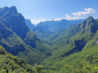 Fototapeta premium Breathtaking view of copper canyon in the sierra madre occidental mountains in mexico