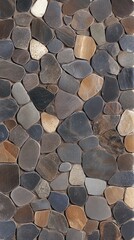 Multicolored Pebble Stone Wall Texture