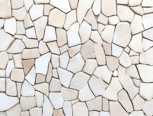 Beige Irregular Stone Wall Texture