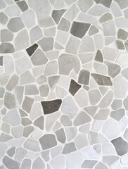 Grey and White Stone Mosaic Tile