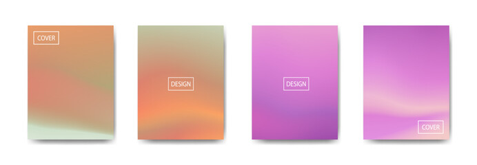 set of abstract background with beautiful gradation color, colorful background for poster flyer banner backdrop.vertical banner.cool fluid background vector illustration
