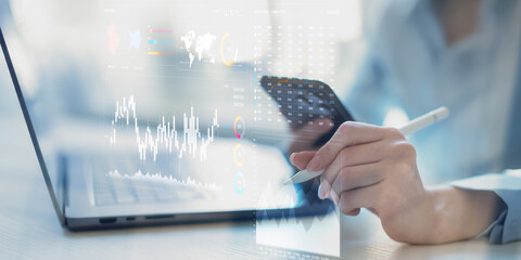 Analyzing Financial Data Trends with Interactive Digital Visualization Tools.