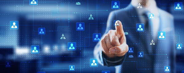 Human Resource Network Management and Employee Data Visualization in a Digital Workspace.