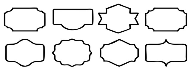 Obraz premium Vintage frames, banners, shapes, labels set vector