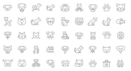 Hand-drawn cartoon animal alphabet vector set for child decoration