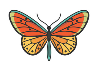 Colorful butterfly . Vector illustration