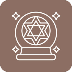 Fototapeta premium Crystal ball Icon