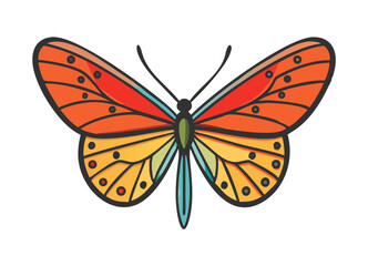 Obraz premium Colorful butterfly . Vector illustration