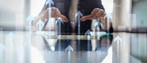 Business Growth and Analytics Visualization Financial Concept.
