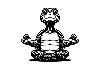 Yellow Bellied Slider Hand Drawn Natural Illustration Cartoon Stylized Vector Isolated by AZ for Books, Arts, Design and Decoration Graphic Asset