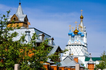 Russia Saraktash 25 May 2010: Trinity Simeon's Convent of Mercy. Cathedral of the Life-Giving...