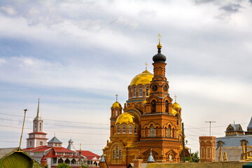 Russia Saraktash 25 May 2010: Trinity Simeon's Convent of Mercy. Cathedral of the Life-Giving...