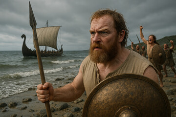 the Vikings landed on the shore
