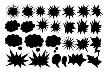 Classic Comic Style Empty Bubble Collection