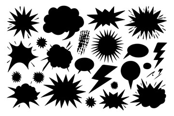 Cartoon Pop Art Bubbles Vector Collection
