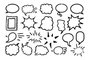 Blank Comic Speech Bubbles Vector

