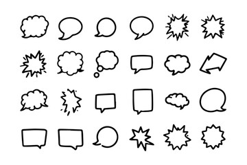 Empty Comic Dialog Bubbles Vector